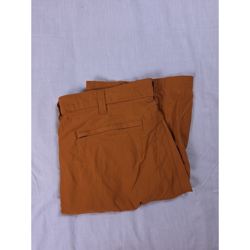 Eddie Bauer Shorts Mens 36 Orange Travex Hiking Quick Dry Stretch 10 Inseam
